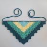 Thumbnail for Gehaakte bandana | Mintgroen, pastel geel, turquoise en petrol