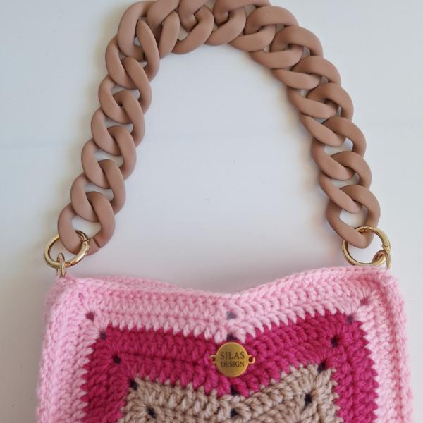 Gehaakte tas 'Roze ster'