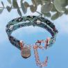 Thumbnail for Geweven kralen armband | Turquoise luipaard