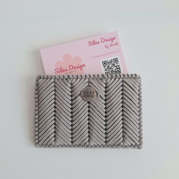 Geweven pasjeshouder | Lichtgrijs