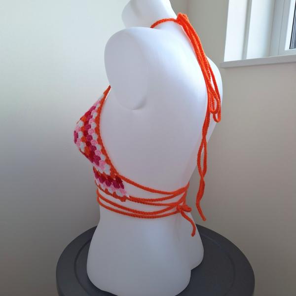 Gehaakt topje 'Pride lesbische vlag'