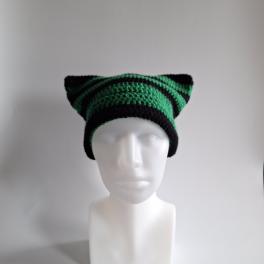 Gehaakte muts | Zwart en groen