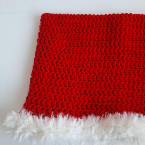 Gehaakte muts met imitatiebont | Santa