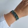 Thumbnail for Geweven kralen armband | Blauwe bladeren