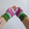 Thumbnail for Gehaakte handschoenen - gehaakte vingerloze handschoenen | Groen, mintgroen, lavendel, Barbie roze en lila