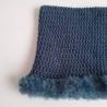Thumbnail for Gehaakte muts met imitatiebont | Denim Blauw