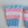 Thumbnail for Gehaakte handschoenen - gehaakte vingerloze handschoenen | Transgender Pride vlag