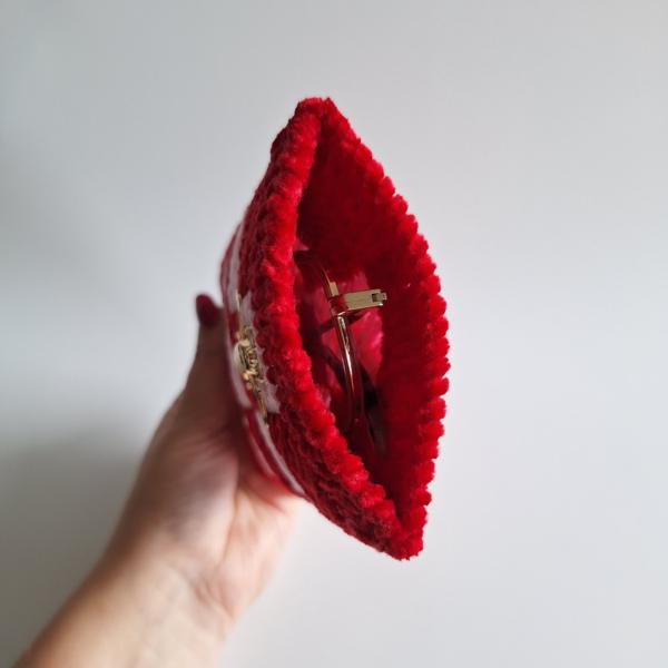 Geweven brillenkoker | Rood en roze