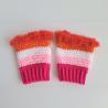 Thumbnail for Gehaakte handschoenen - gehaakte vingerloze handschoenen | Lesbische Pride vlag