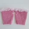 Thumbnail for Gehaakte handschoenen - gehaakte vingerloze handschoenen | Roze en lichtroze