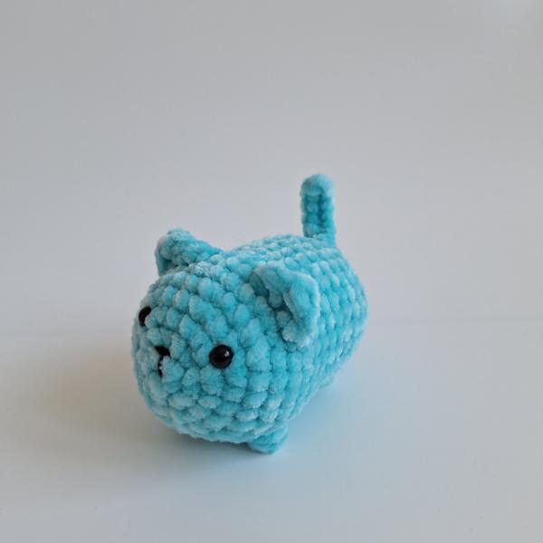 Gehaakte knuffel 'Turquoise kat'