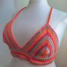 Thumbnail for Gehaakt topje 'Boho top oranje, roze en beige'