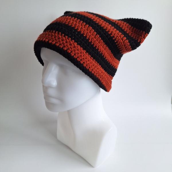 Gehaakte muts | Zwart en roest