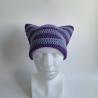 Thumbnail for Gehaakte muts | Paars en denimblauw