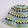 Thumbnail for Gehaakte bucket hat | Donkergroen, geel, donkerblauw, mintgroen, lichtblauw, limegroen en beige