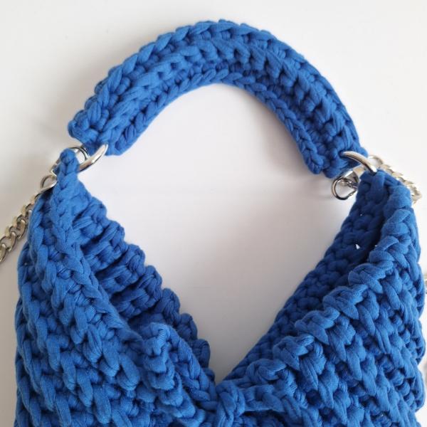 Gehaakte crossbody tas | Kobaltblauw