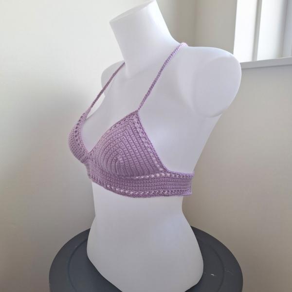 Gehaakt topje 'Boho top lila'