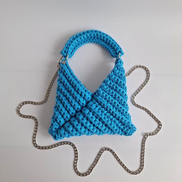 Gehaakte crossbody tas | Petrol