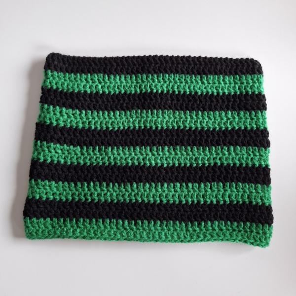 Gehaakte muts | Zwart en groen
