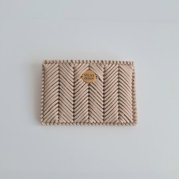 Geweven pasjeshouder | Beige