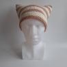 Thumbnail for Gehaakte muts | Crème en poeder roze