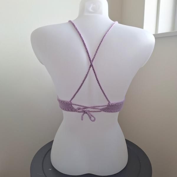 Gehaakt topje 'Boho top lila'