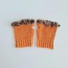 Thumbnail for Gehaakte handschoenen - gehaakte vingerloze handschoenen | Oranje en bruin