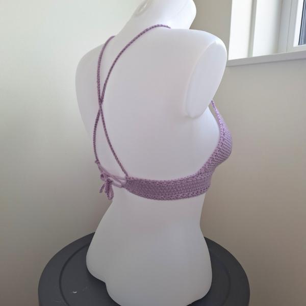 Gehaakt topje 'Boho top lila'