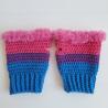 Thumbnail for Gehaakte handschoenen - gehaakte vingerloze handschoenen | Biseksuele Pride vlag