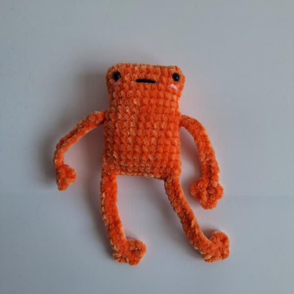 Gehaakte knuffel 'Oranje kikker'