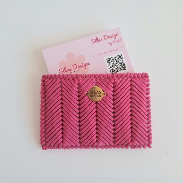 Geweven pasjeshouder | Knalroze