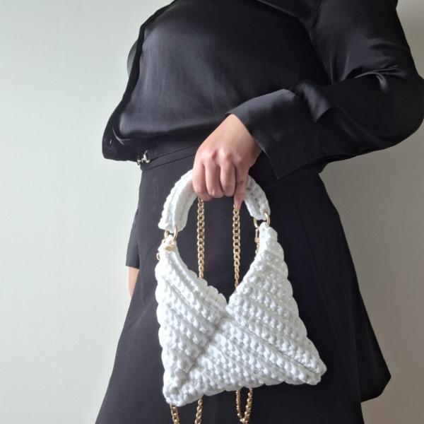 Gehaakte crossbody tas | Wit