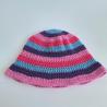 Thumbnail for Gehaakte bucket hat | Blauw, paars, lavendel en roze