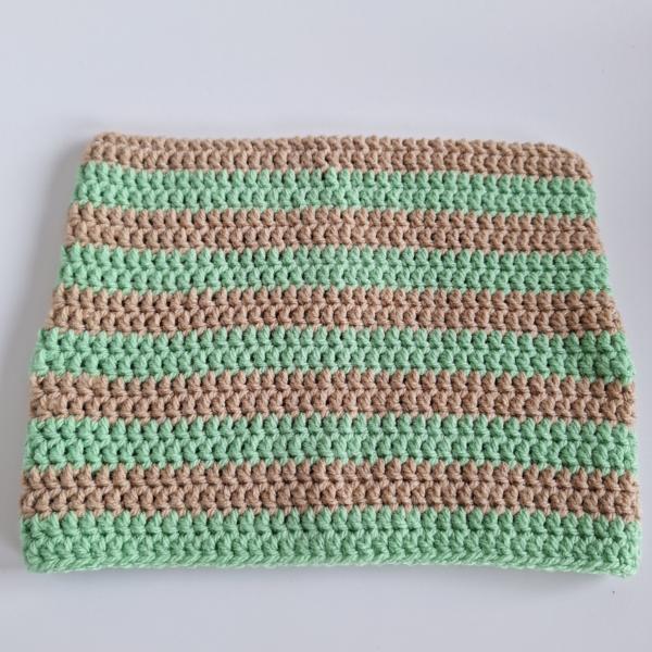 Gehaakte muts | Beige en mintgroen
