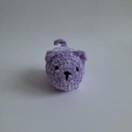 Gehaakte knuffel 'Lila kat'
