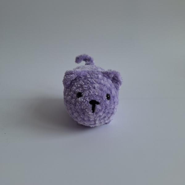 Gehaakte knuffel 'Lila kat'