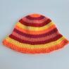 Thumbnail for Gehaakte bucket hat | Oranje, fuchsia, koraal, rood en geel