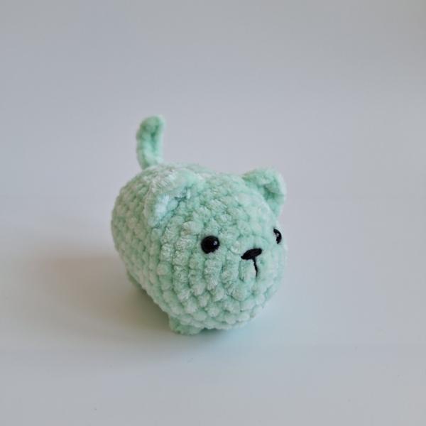 Gehaakte knuffel 'Groene kat'