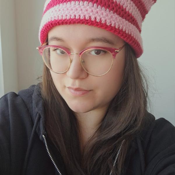 Gehaakte muts | Lichtroze en knalroze