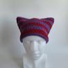 Thumbnail for Gehaakte muts | Paars en wijnrood