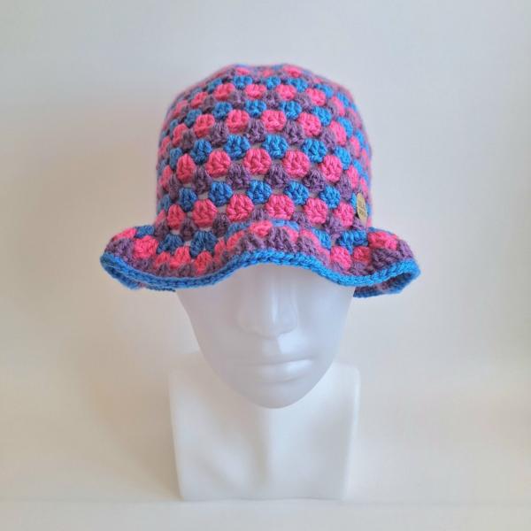 Gehaakte bucket hat | Pride biseksuele vlag