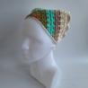 Thumbnail for Gehaakte bandana 'Crème, beige en turquoise'