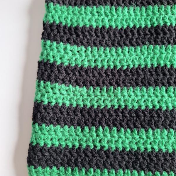 Gehaakte muts | Zwart en groen