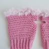 Thumbnail for Gehaakte handschoenen - gehaakte vingerloze handschoenen | Roze en lichtroze