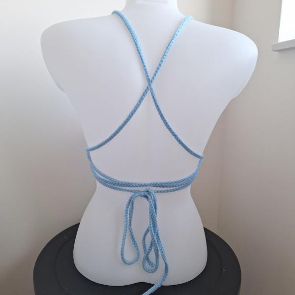 Gehaakt topje 'Pride transgender vlag'