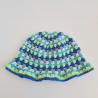 Thumbnail for Gehaakte bucket hat | Crème, turquoise, limegroen, kobaltblauw en teal