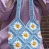 Thumbnail for Gehaakte tas | Blauwe madeliefjes
