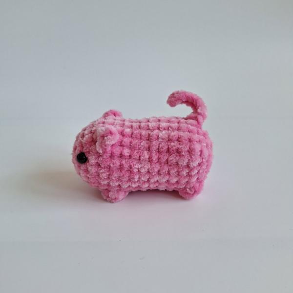 Gehaakte knuffel 'Kleine roze kat'