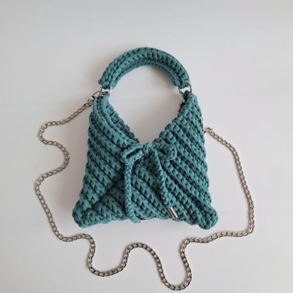 Gehaakte crossbody tas | Donkergroen