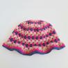 Thumbnail for Gehaakte bucket hat | Lichtroze, beige, knalroze, donkerblauw en Barbie roze